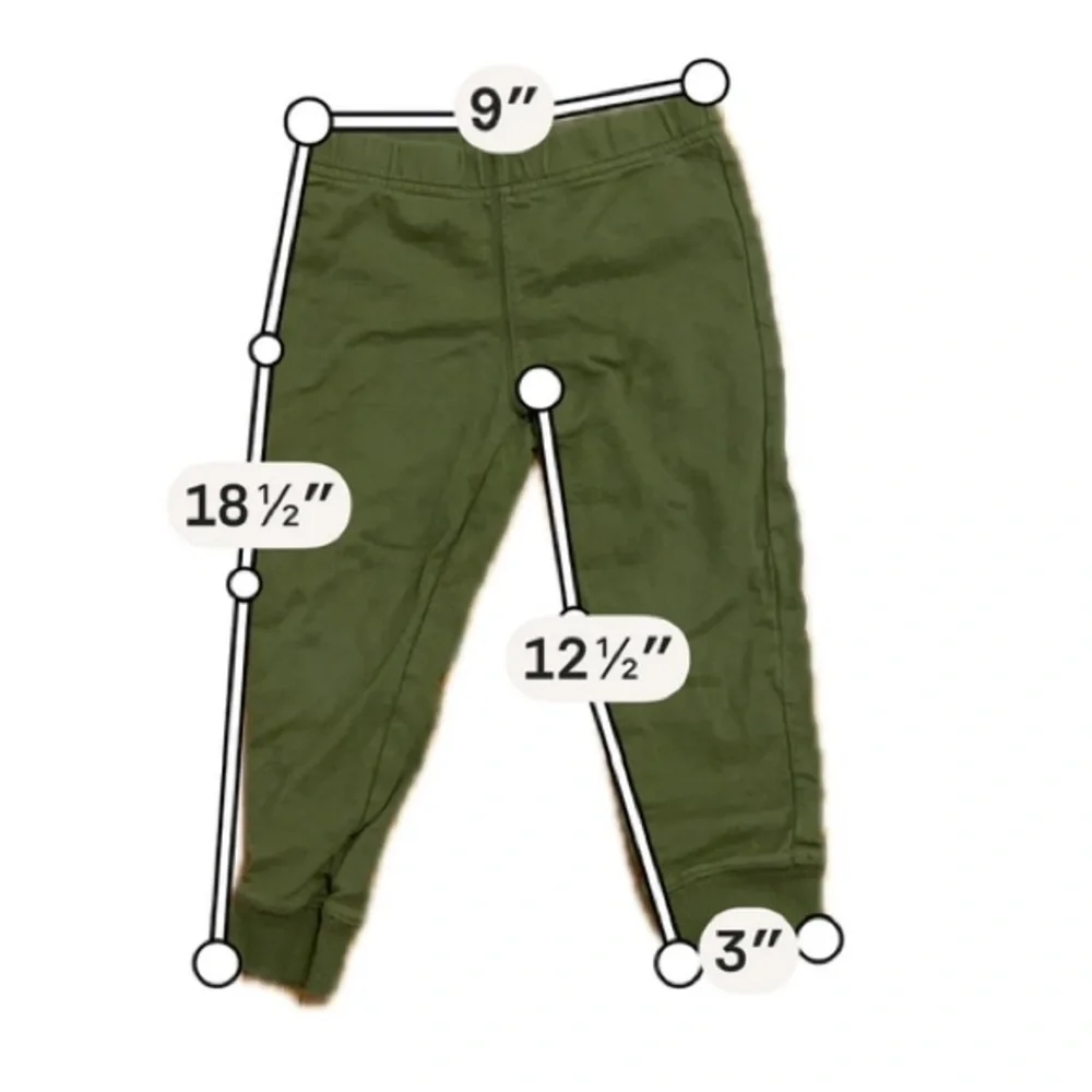 Carter’s Toddler Olive Green Jogger Sweatpants Size 3T